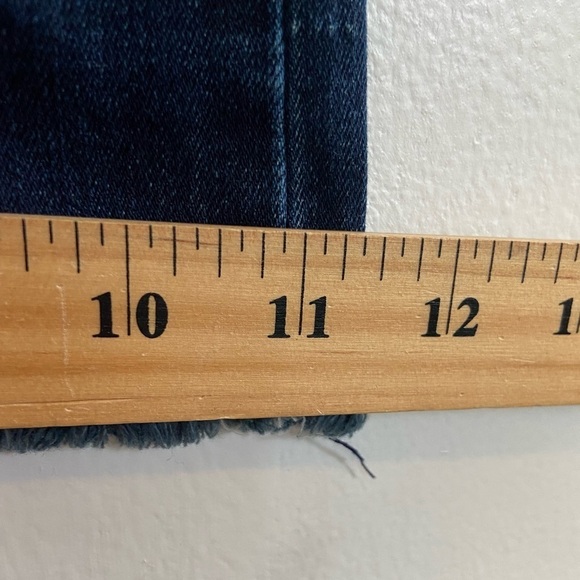 Lane Bryant Boot Cut Jeans Size 26 Cropped Raw Hem Mid Rise Stretch Color Blue - Picture 7 of 9